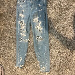 American Eagle Outfitters Blue Ankle Cropped Jeans